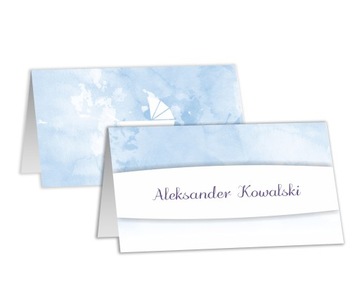WINIETKI DLA GOŚCI personalizowane WIZYTÓWKI NA STÓŁ CHRZEST szablony