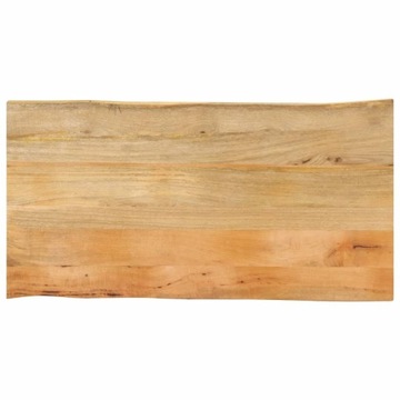 BLAT STOŁU 100X60X2,5CM NATURALNA KRAWĘDŹ LITE DREWNO MANGO