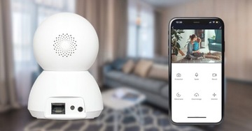 БЕСПРОВОДНАЯ IP-КАМЕРА МОНИТОРИНГА ПОВОРОТНАЯ WIFI FULLHD МИКРОФОН ДИНАМИК