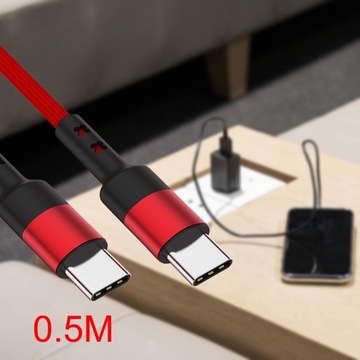 Кабель передачи данных 2xUSB C 60 Вт 3 А Смазка для кабеля быстрой зарядки