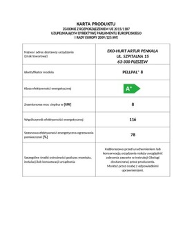 KOCIOŁ PIEC NA PELLET PELLPAL SLIM 8 KW PELET WNIOSEK O DOTACJĘ GRATIS