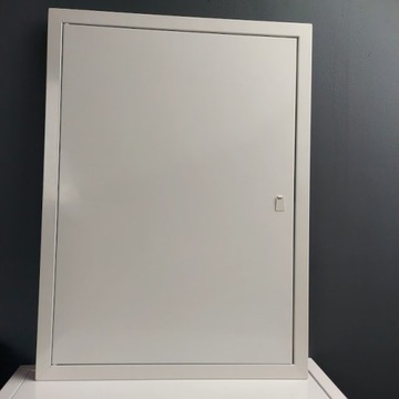 DRZWICZKI REWIZYJNE METALOWE BIAŁE 50x80 OSŁONA