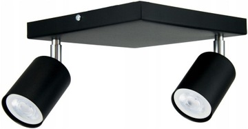 ТОЧЕЧНЫЙ ПОДВИЖНЫЙ ПОТОЛОЧНЫЙ СВЕТИЛЬНИК, ЧЕРНЫЙ, КВАДРАТНЫЙ ПОТОЛОЧНЫЙ СВЕТИЛЬНИК, GU10, РЕГУЛИРУЕМЫЙ ДЛЯ СВЕТОДИОДОВ