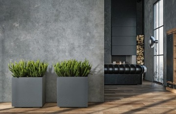Горшок для цветов Цветочный горшок KARO ECO WOOD 40X40см СЕРЫЙ цвет