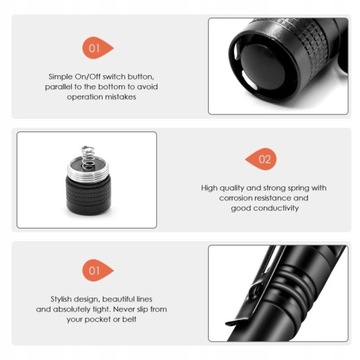 Карманный мини-портативный ультра яркий светодиодный фонарик