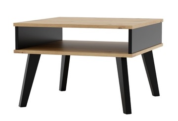 NOWOCZESNY STOLIK KAWOWY HIKO 65x65 DĄB ARTISAN