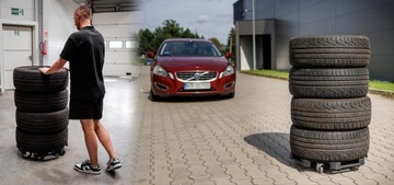 Транспортировочная тележка для подставки для колесных дисков