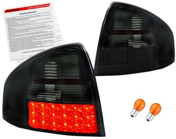 AUDI A6 C5 97-04 sedan lampy diodowe tyl LED BLACK