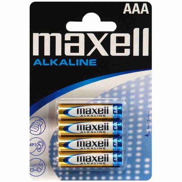 Maxell AAA LR3 baterie alkaliczne 4szt cienkie paluszki
