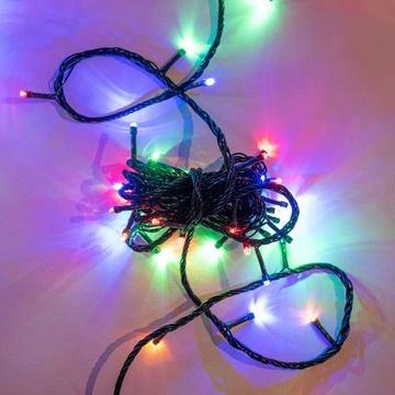 LAMPKI CHOINKOWE ZEWNĘTRZNE 300LED MULTIKOLOR - STAŁE ŚWIATŁO IP44 - MOCNE