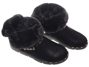 Утепленные зимние ботинки черные, размер 37