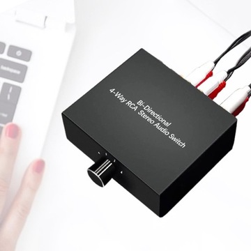 4 Ways Bi directional R L Stereo Audio Switcher