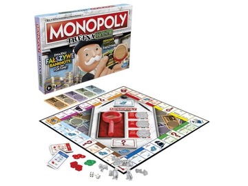 GRA PLANSZOWA MONOPOLY TREFNA KASA z dekoderem fałszywek