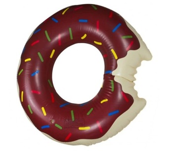 DUŻE KOŁO DO PŁYWANIA BRĄZOWY DONUT PĄCZEK 120CM