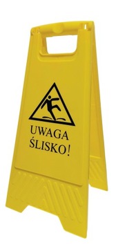 POTYKACZ INFORMACYJNY UWAGA ŚLISKO