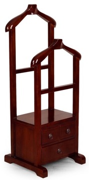 Stylowy wieszak kamerdyner w stylu kolonialnym z litego drewna 80271a