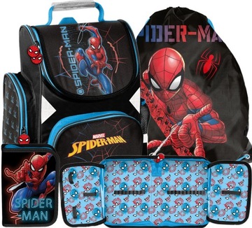 3EL ZESTAW TORNISTER SZKOLNY SPIDERMAN DLA CHŁOPCA TORNISTER SPIDERMAN PASO