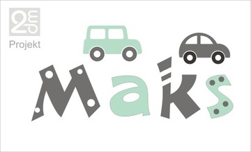 3D БУКВЫ НА СТЕНУ ИМЯ РЕБЕНКА 4 шт + 2 декора