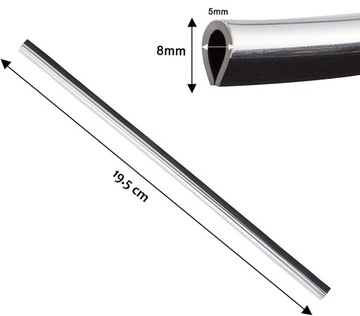 ДЕКОРАТИВНАЯ ПОЛОСКА ДЛЯ АВТОМОБИЛЯ AIR AIR AIR 10x СЕРЕБРЯНАЯ