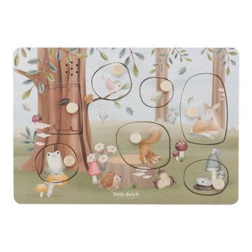 Little Dutch Puzzle dźwiękowe Forest Freinds FSC 12m+