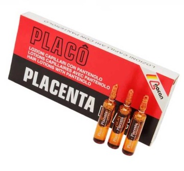 Placenta Placo Ampułki 12x10ml Kuracja przeciw wypadaniu włosów