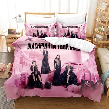 KOMPLET POŚCIELI 3D 160x200 BLACKPINK 3CZ.