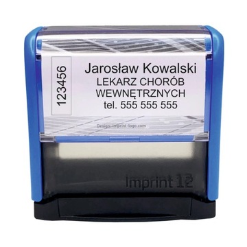 Pieczątka LEKARSKA PIELĘGNIARKA Trodat Imprint 8912 47x18mm +projekt +gumka