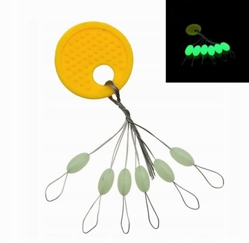 6x STOPER STOPERY GUMOWE BARYŁKI BARYŁKOWE OKRĄGŁE FLUO FLUORESCENCYJNE S
