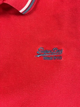 SuperDry Polo Męskie London Fit Unikat Ideał Solidne Logo L