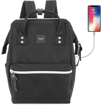 Plecak do samolotu wizzair Himawari Sorrel HM1881 na laptopa 13,3 USB czarn
