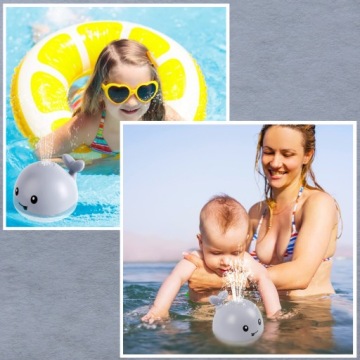 ВОДНАЯ ВАННА ФОНТАН ИГРУШКА КИТ СВЕТЯЩИЙСЯ