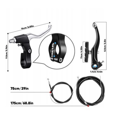 ЛИНЕЙНЫЙ ВЕЛОСИПЕДНЫЙ ТОРМОЗНОЙ КОМПЛЕКТ V ТОРМОЗА ВЕЛОСИПЕДНЫЙ ТОРМОЗНОЙ РЫЧАГ
