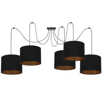 LAMPA SUFITOWA ŻYRANDOL PAJĄK SPIDER ABAŻUR GOLD