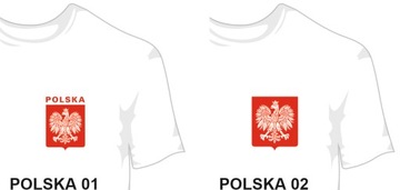 koszulka kibica, Polska, dwa nadruki - M