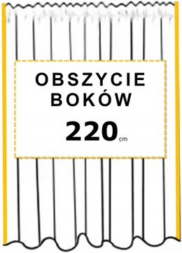Usługa obszycia 2 boków firany o wys. 220cm