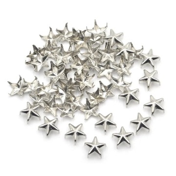KALASO 100Pcs Star Punk Nailhead Rivets Spikes Leathercraft Shoes Bags