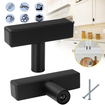 UCHWYTY MEBLOWE ZE STALI NIERDZEWNEJ 10 SZTUK, ROZSTAW OTWORÓW 128 MM