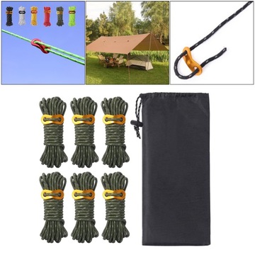 Guyline Tent Rope odblaskowa linka odciągowa Olive