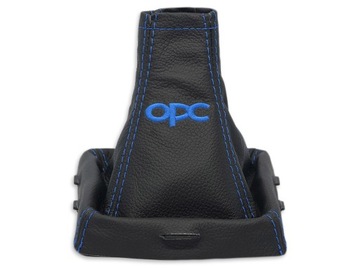 OPEL VECTRA C 2002-2008 MIESZEK ZMIANY BIEGÓW SKÓRA HAFT opc GRANATOWY