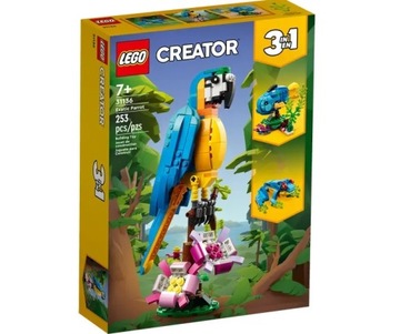 LEGO CREATOR 3in1 НАБОР «Экзотический попугай» № 31136 БЛОКИ «попугай-лягушка-рыба»