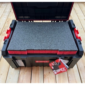 LeanFoam графитово-красный - пенопласт/вставка для Qbrick System Pro Toolbox 2.0