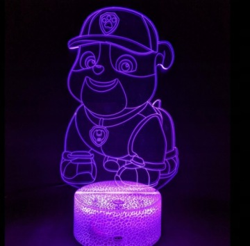 Светодиодный ночник PAW PATROL RUBBLE 3D Название