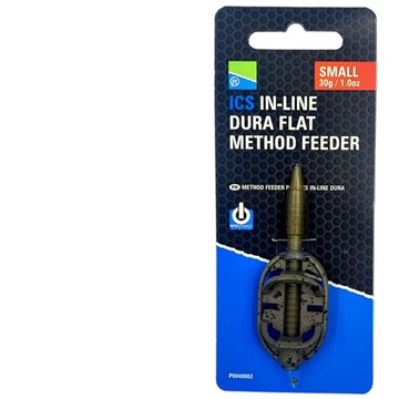 Podajnik PRESTON koszyk koszyczek ICS In line Dura Flat L 30g Method Feeder