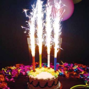 Торт-фонтанчик, торт-вспышка, цветной, 4 шт., 12 см.