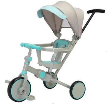 TRIKE FIX V4 сине-серый трехколесный велосипед с козырьком