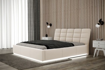 łóżko sypialniane tapicerowane Palermo 180x200 LED