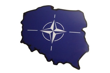 NATO POLSKA NAKLEJKA STICKER 7,8 x 7,2 cm