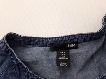 H&M luźna SUKIENKA a'la jeans MODNA rozkloszowana _ 38
