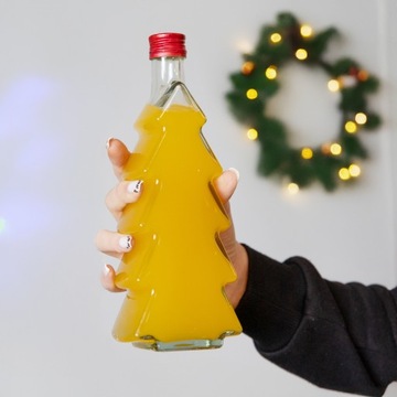 Рождественская бутылка РОЖДЕСТВЕНСКАЯ ЁЛКА 500МЛ для ликерных настоек вина РОЖДЕСТВЕНСКОЕ УКРАШЕНИЕ