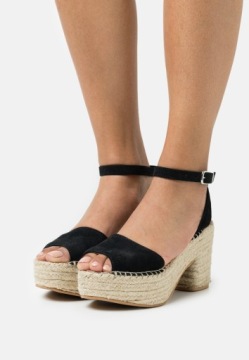 KALTUR SANDAŁY DAMSKIE CZARNE SKÓRZANE 38 2BYQ